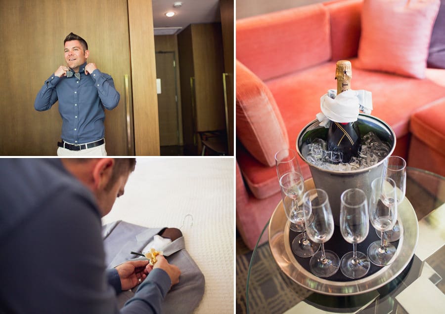 Loden Hotel Elopement Grooms getting ready