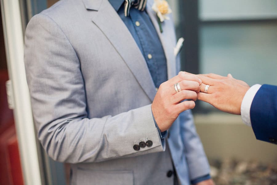 Groom Rings at Loden Hotel in Vancouver