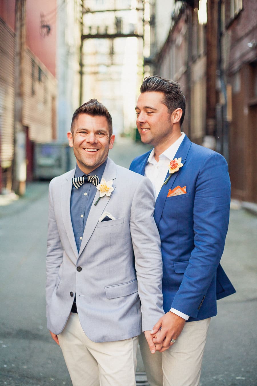 Groom Portrait in Vancouver Alleyway