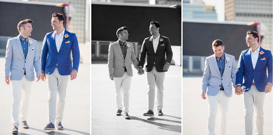 Groom Portraits on Rooftop in Gastown Vancouver