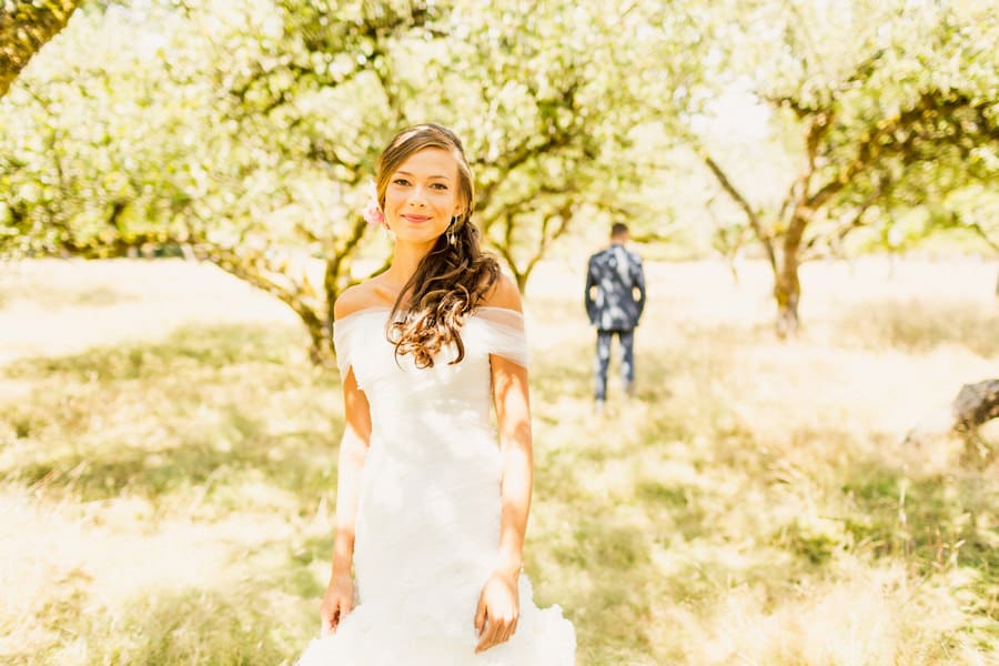 Kristine first look - Victoria Farm Wedding Photographer Kristine first look - Victoria Farm Wedding Photographer