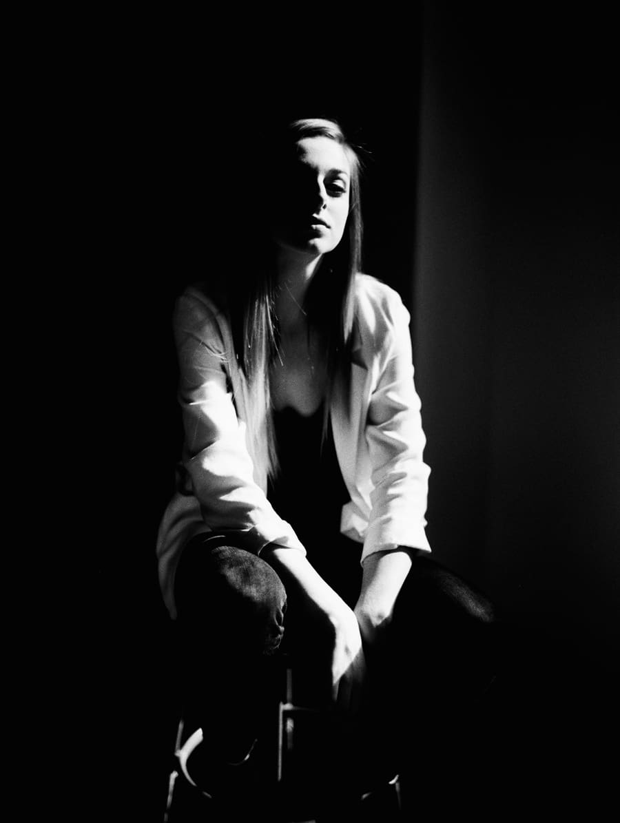 Gritty dramatic black and white portraits
