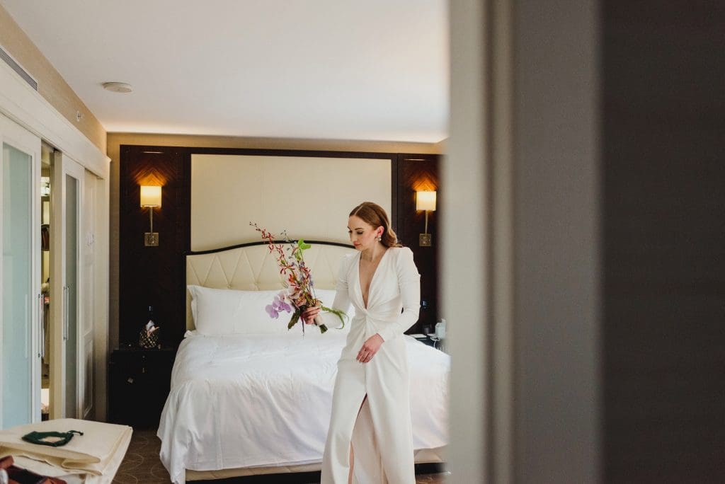 Bride leaving for ceremony