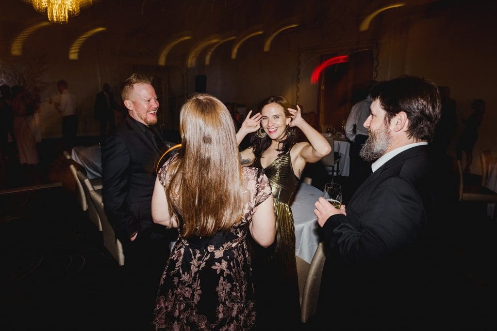 Rosewood Hotel Georgia Wedding guests partying